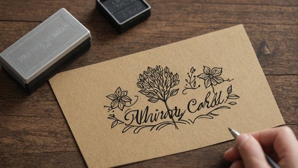 Comment écrire des cartes de vœux avec tampon encreur